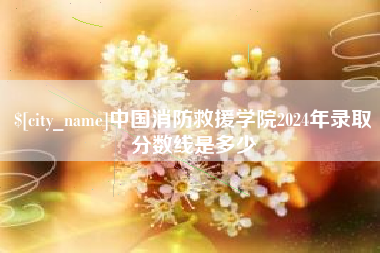 运城中国消防救援学院2024年录取分数线是多少