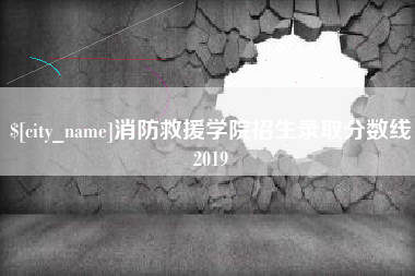 运城消防救援学院招生录取分数线2019