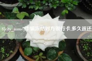 运城诈骗冻结对方银行卡,多久返还