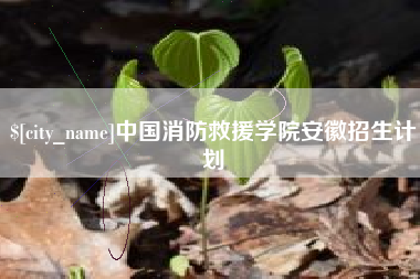 运城中国消防救援学院安徽招生计划