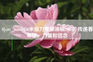 运城50米接力赛加油稿200字-传递着希望、力量和信念