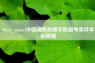运城中国消防救援学院报考条件年龄限制