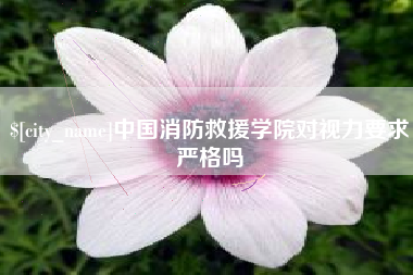 运城中国消防救援学院对视力要求严格吗