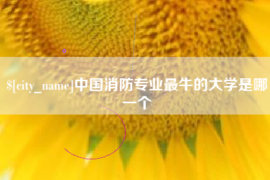 运城中国消防专业最牛的大学是哪一个