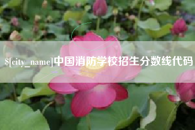 运城中国消防学校招生分数线代码