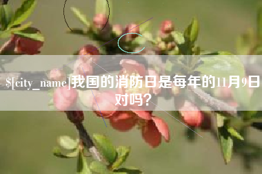运城我国的消防日是每年的11月9日对吗？