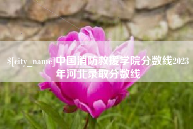 运城中国消防救援学院分数线2023年河北录取分数线