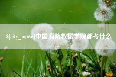 运城中国消防救援学院都考什么