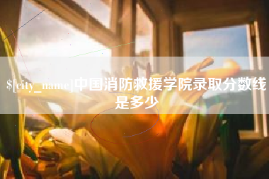 运城中国消防救援学院录取分数线是多少