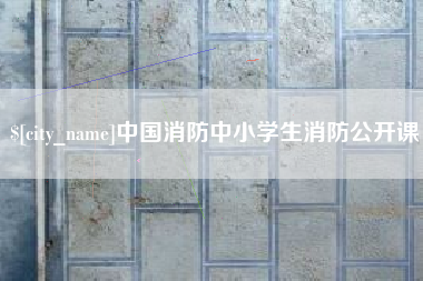 运城中国消防中小学生消防公开课