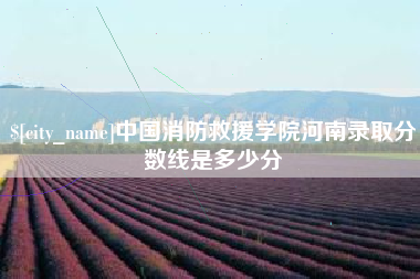 运城中国消防救援学院河南录取分数线是多少分