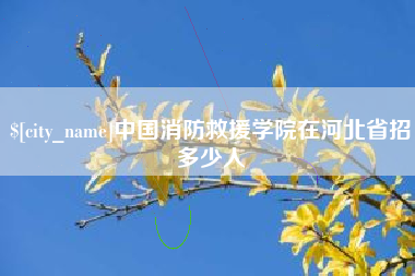 运城中国消防救援学院在河北省招多少人
