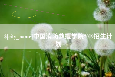 运城中国消防救援学院2019招生计划