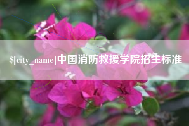 运城中国消防救援学院招生标准