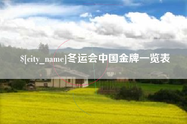 运城冬运会中国金牌一览表